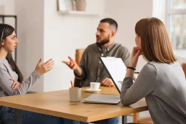 Image of couple access free mediation using family mediation voucher scheme Grantham